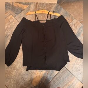 Express Black Button Down Women's Shirt